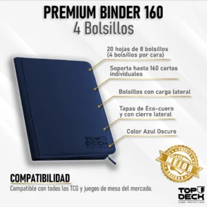 Carpeta Premium - TOPDECK 160 Color Azul