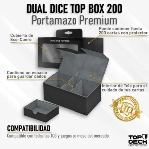 Portamazos Premium - Dual Dice 200 color Negro