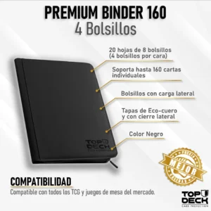 Carpeta Premium | TOPDECK 160 Color Negro