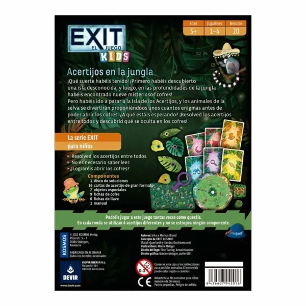 EXIT 22 KIDS / ACERTIJOS EN LA JUNGLA - Imagen 2