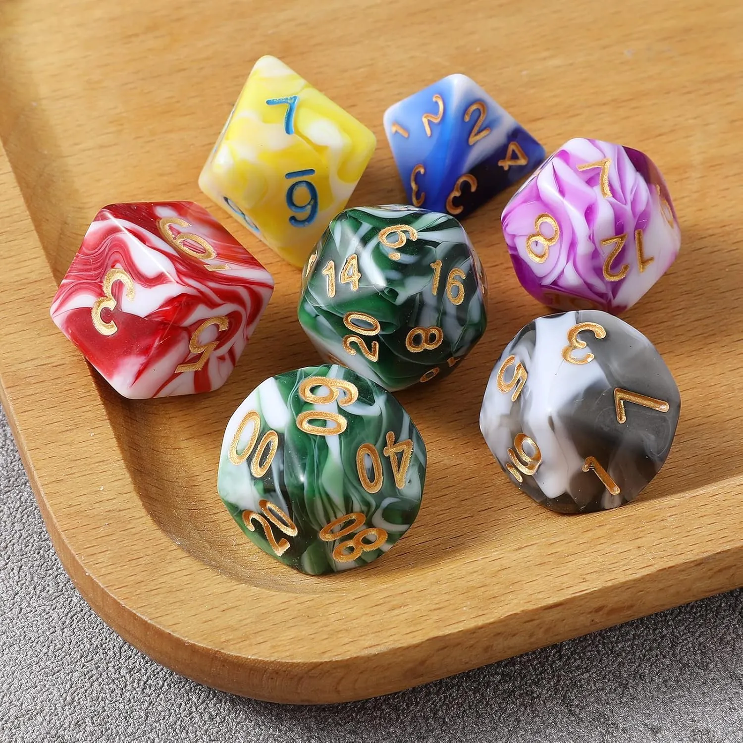 Set de Dados + Dicetray + Bolsa – Animales & Roles (7 Piezas) - Imagen 7