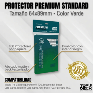 Protectores Premium | TOPDECK Standard 64x89mm color Verde