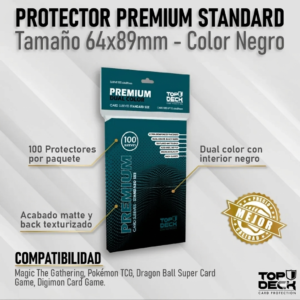 Protectores Premium | TOPDECK Standard 64x89mm color Negro