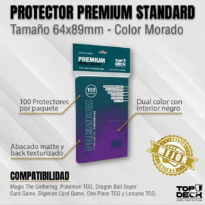 Protectores Premium | TOPDECK Standard 64x89mm color Morado