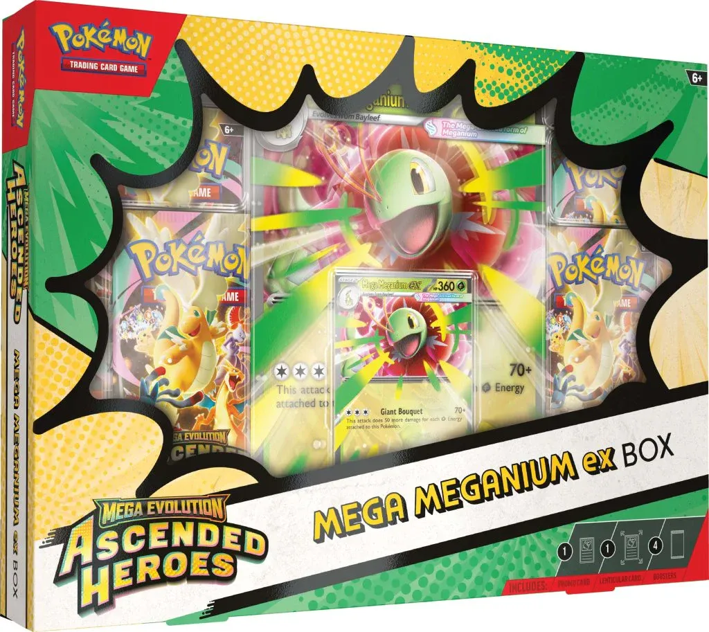 Pokemon Mega Evolution 02.5 Ascended Heroes - Box Case (Mega Meganium, Mega Emboar or Mega Feraligatr)
