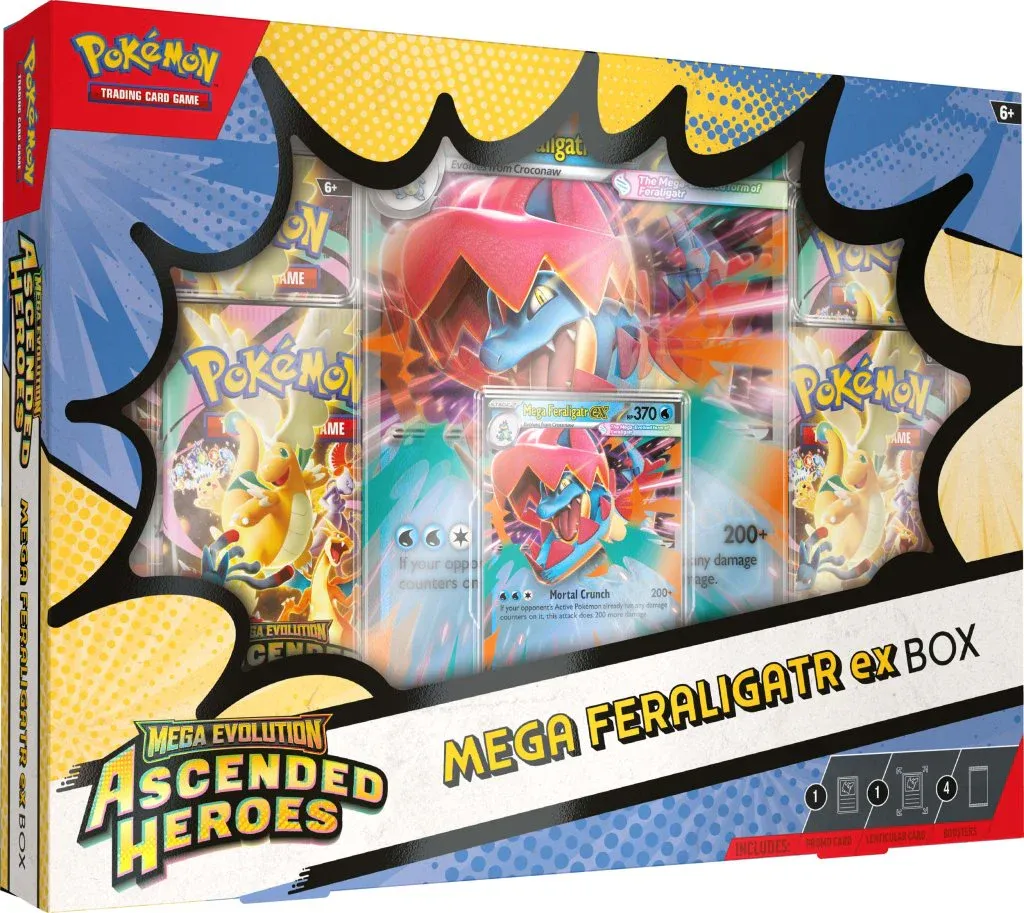 Pokemon Mega Evolution 02.5 Ascended Heroes - Box Case (Mega Meganium, Mega Emboar or Mega Feraligatr) - Imagen 3
