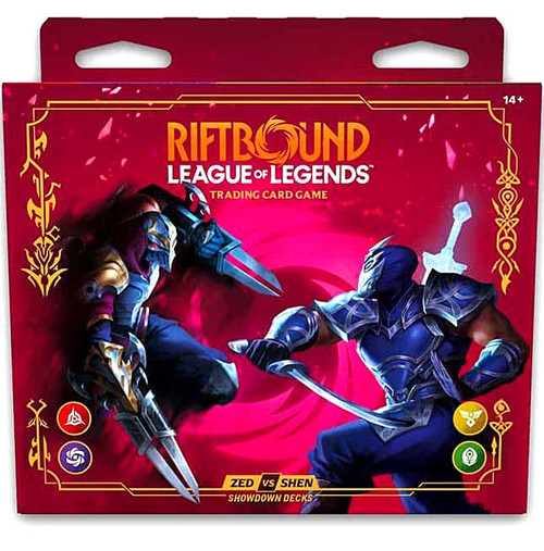 Riftbound: League of Legends TCG Vendetta Set 4 Showdown Decks Display Zed vs Shen
