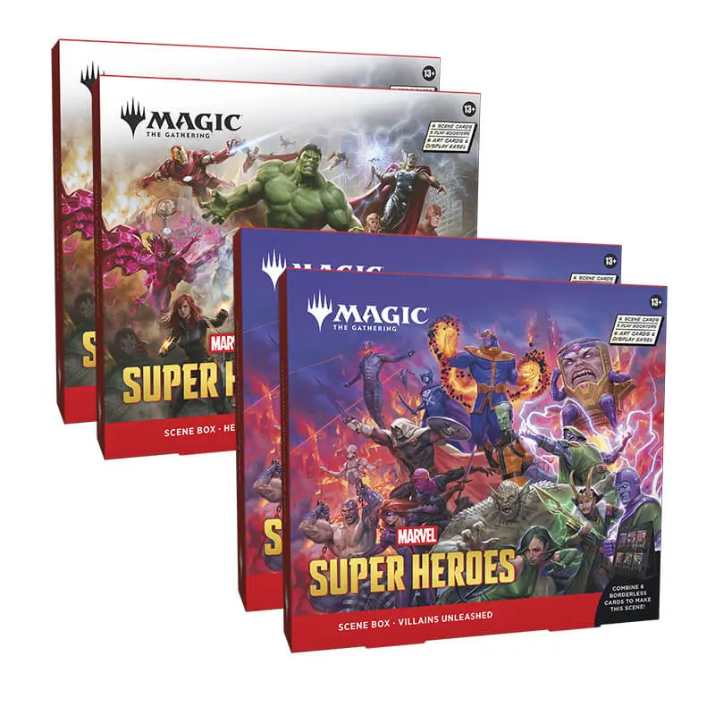 MTG Universes Beyond-Marvel Super Heroes Scene Box Display (4 Boxes)