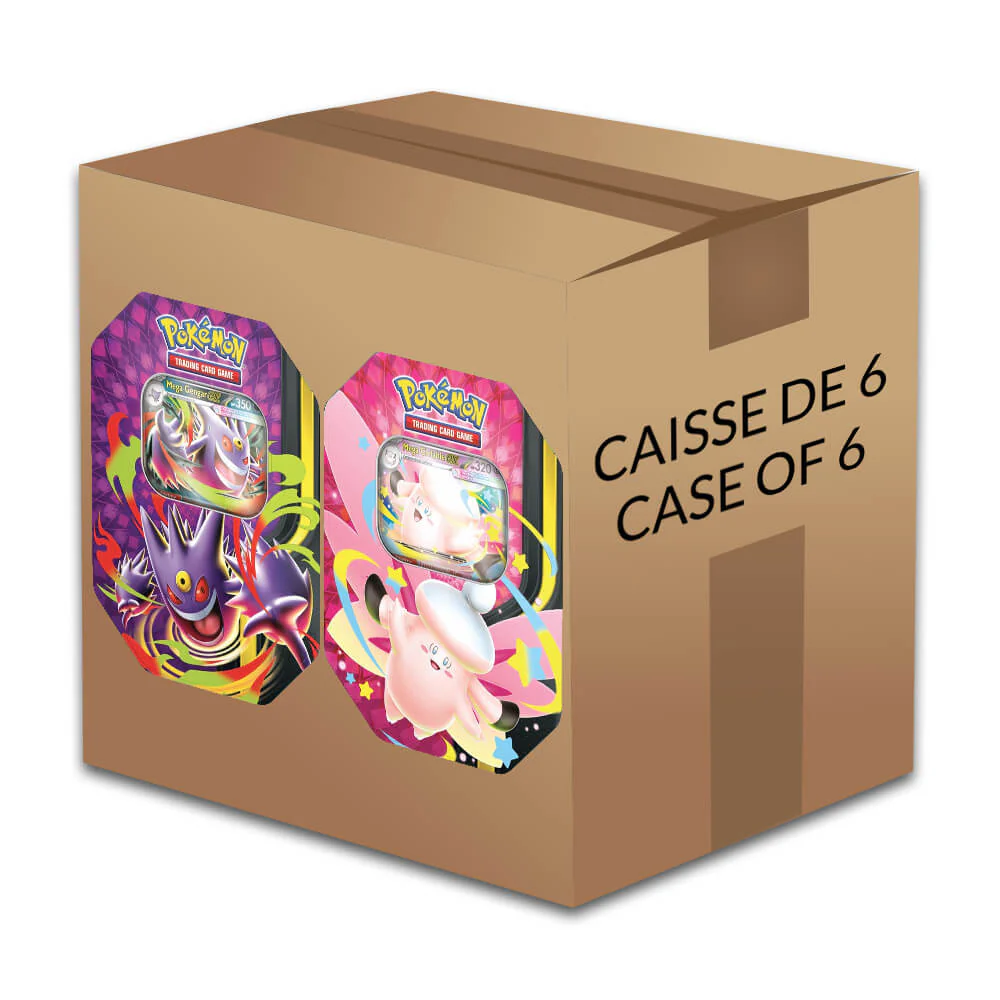 Pokemon TCG: Mega Moonlit Tin Case (6 Tins) - Imagen 2