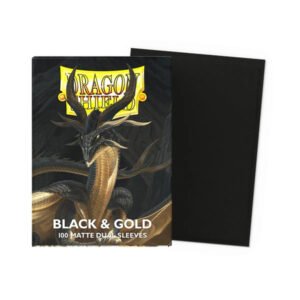 Dragon Shield Standard DUAL-Matte Black & Gold (100 ct.)