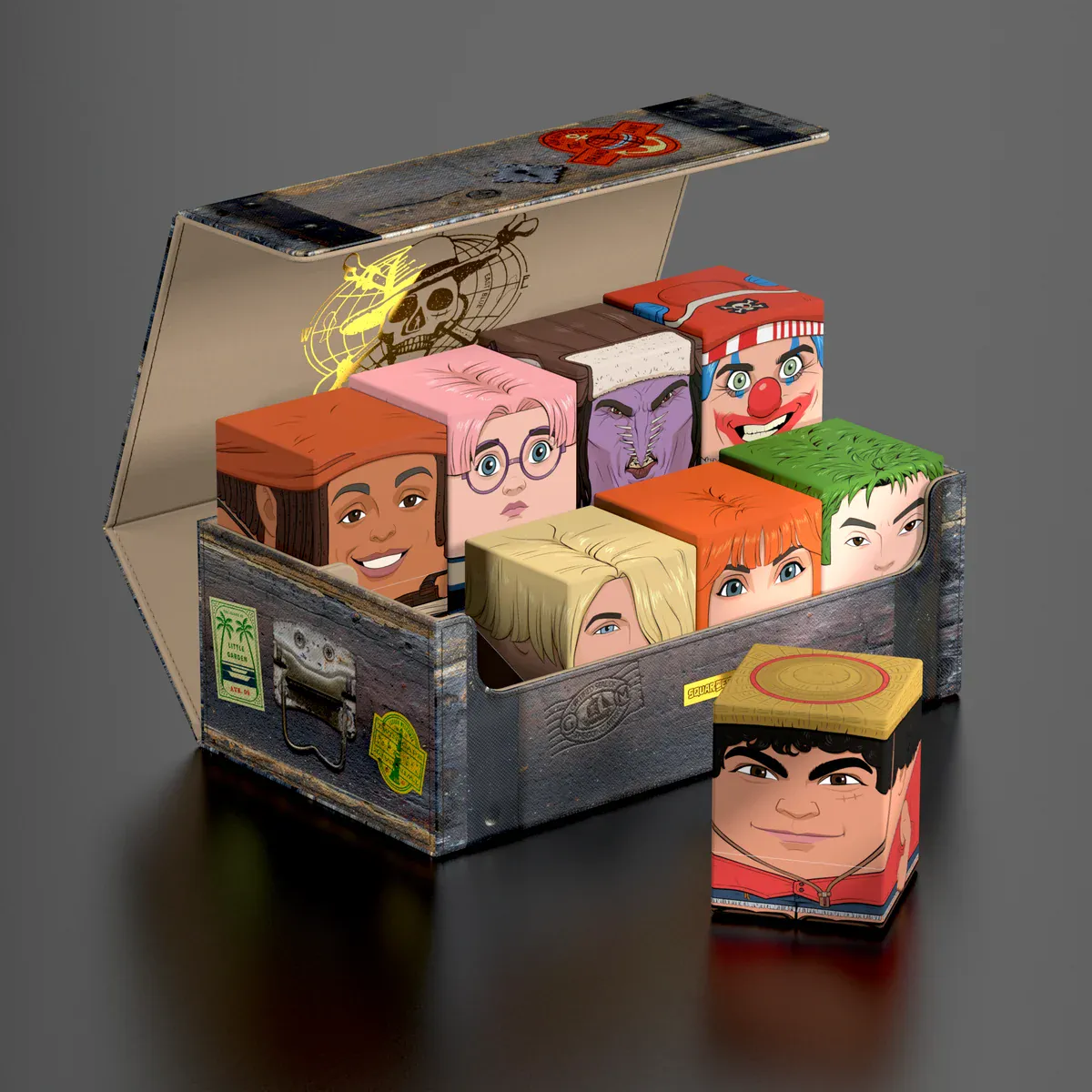 DeckBox Squaroes Arkhive 800 + Netflix- One Piece- Collector's Case- Wooden Chest