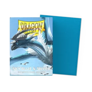 Dragon Shield Sleeves Standard DUAL- Matte Sky Blue & Silver